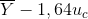 \overline{Y}-1,64u_c